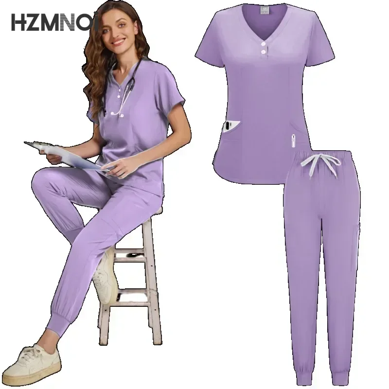 Medical Tops Pant Women Scrubs Uniforms Hospital Doctors Scrub Sets Nurses Accessories Dental Clinic Beauty Salon Workwear Suit