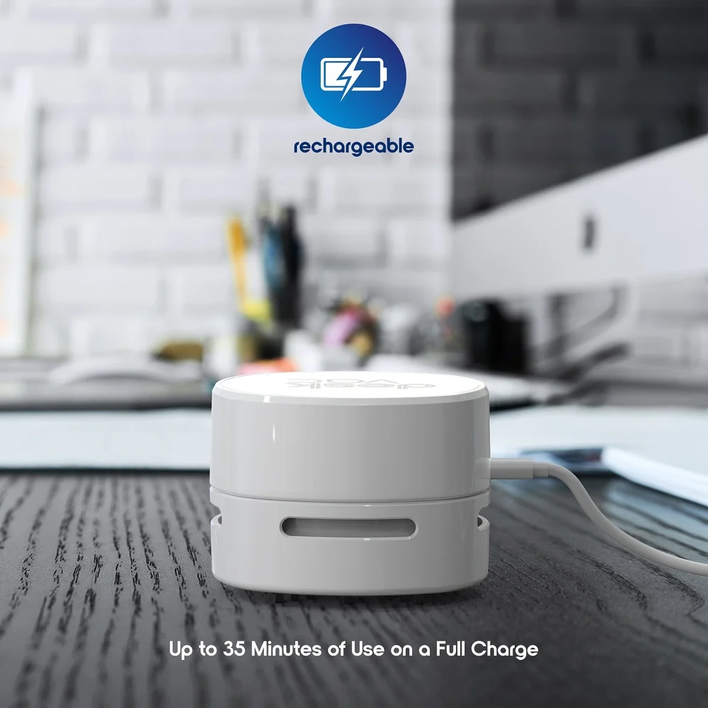 Перезаряжаемый через USB мини-настольный пылесос, 500 Па, всасывающий беспроводной очиститель на 360 градусов, пылевые крошки, клавиатуры с USB-кабелем и щеткой