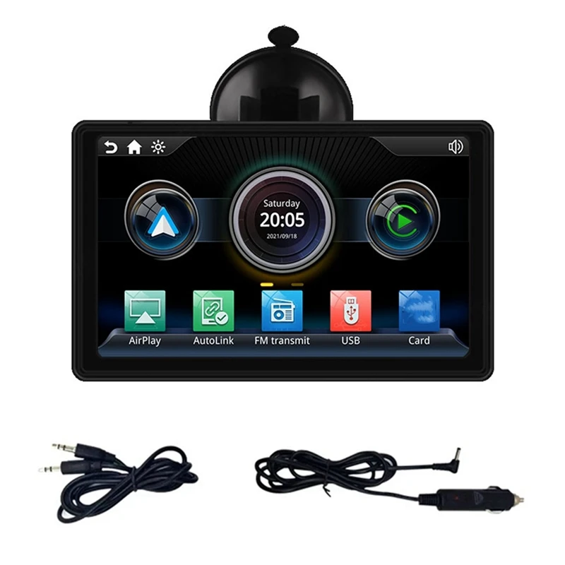 

7Inch Universal Car Smart Radio Touch Screen Multimedia Player Wireless Bluetooth Carplay Portable Suspension Player Durable
