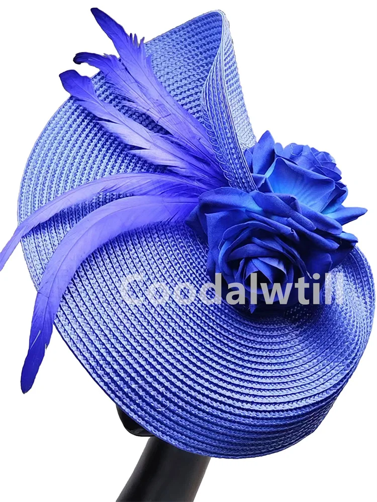 

New Party Dinner Fascinator Hats For Wedding Church Women Hair Accessories Ladies Cocktail Flower Pillbox Cap Femme Derby Hats