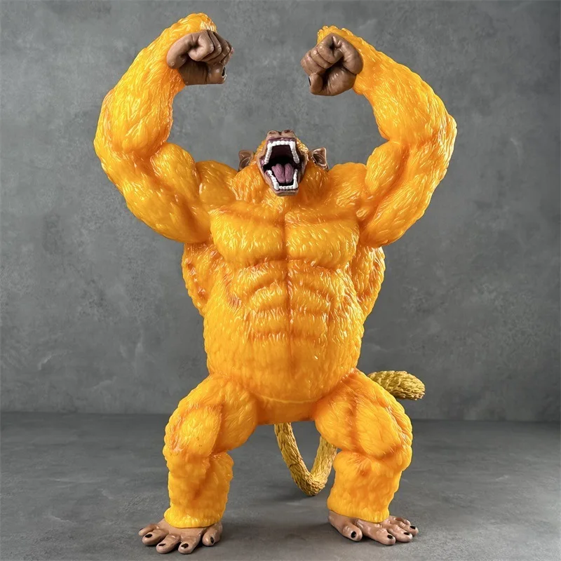 

39cm Dragon Ball Movie Version Golden Great Ape Transformation Statue PVC Anime Figures Model Collectible Desktop Decor Toy Gift