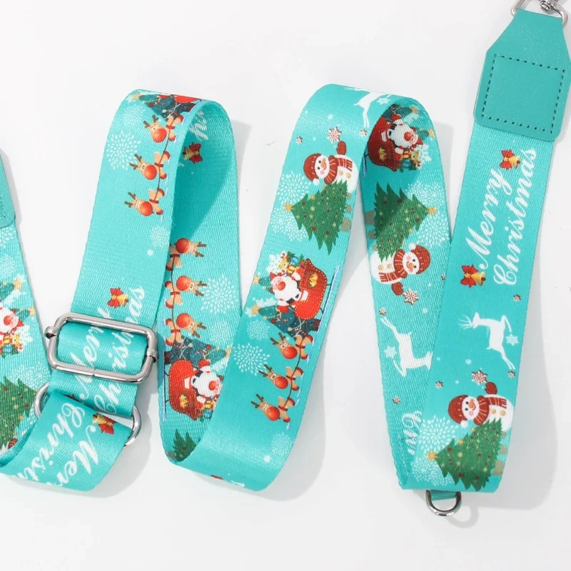 عيد الميلاد نمط 3.8 سنتيمتر واسعة الهاتف المحمول الحبل مع انغلق محفظة جلدية ، السنة الجديدة 2026 حقيبة متعددة الوظائف حزام الكتف #4