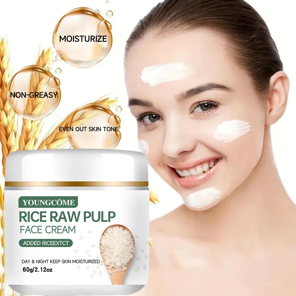

Rice Cream Rice Bran Essence with Ceramide, Glowing Look, Improves Moisture Skin Barrier, Deep Nourishment, Smooths and Evens Sk