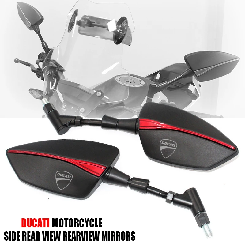 For Ducati Monster 821 696 795 797 Multistrada 950 1100 1260 1200 Motorcycle Side Rear View Rearview Mirrors
