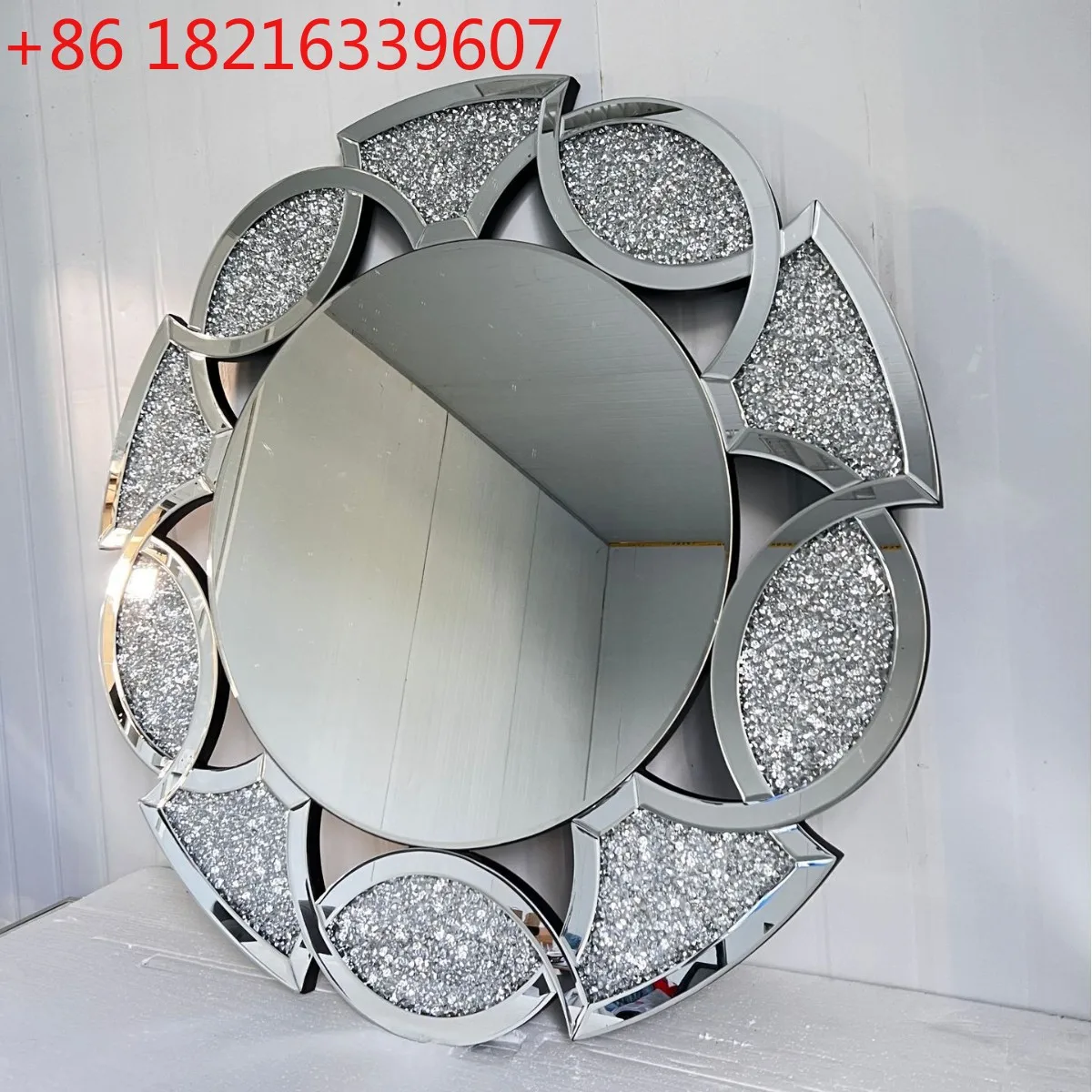 YAO light luxury, mirror glass makeup, wall bathroom mirror, hanging mirror, wall mirror, broken diamond