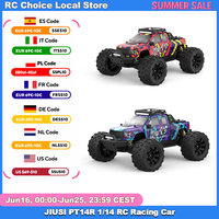 JIUSI PT14R 1/14 RC Racing Car 3S Battery 4WD 80km/h Brushless Motor 2.4G Remote Control 35C High Speed Off-road RC Truck