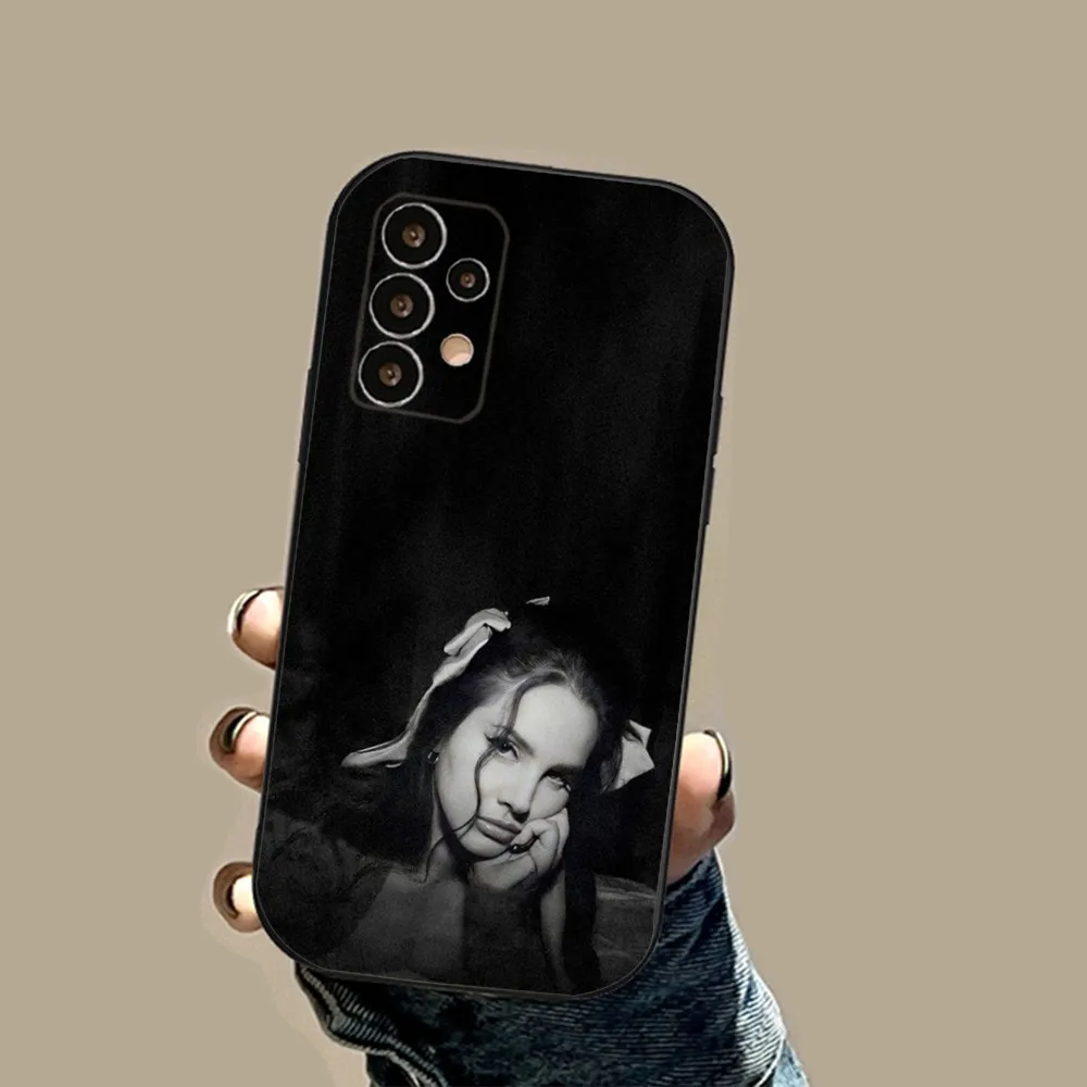 L-Lana Del Rey Singer Phone Case For Samsung S24,23,23,22,30,21,10,9,Note20 Ultra,Lite,Ultra,5G,Plus,FE,Black Soft Case