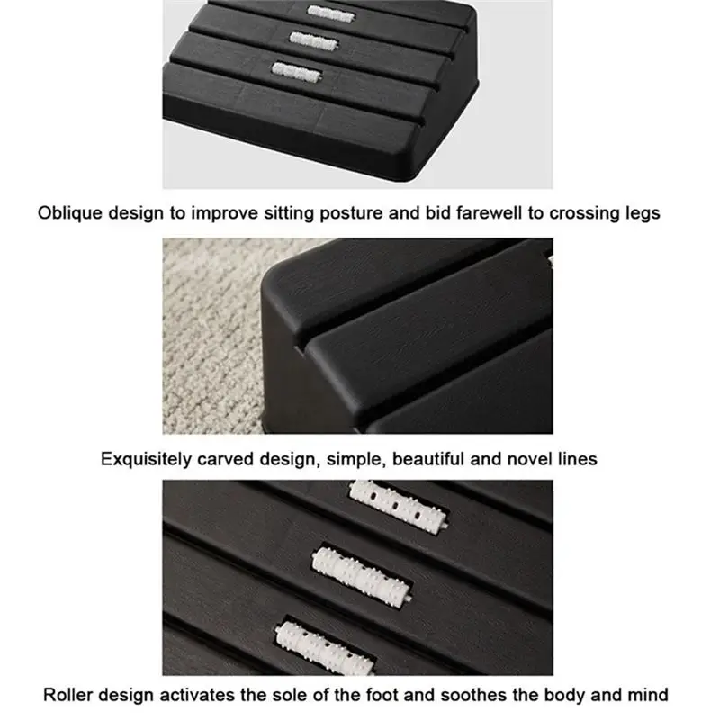 for Foot Rest for Under Desk At Work Foot Resting Stool with Rollers Massage Foot Stool Under Desk for Home Office Toilet B