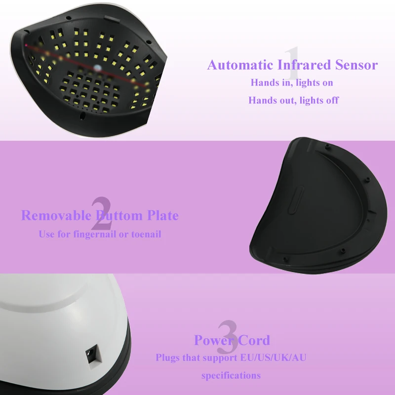 SUN X25MAX آلة مجفف الأظافر 81 المصابيح UV LED مصباح للأظافر هلام البولندية علاج مصباح مانيكير مع السيارات الذكية الاستشعار أضواء الأظافر