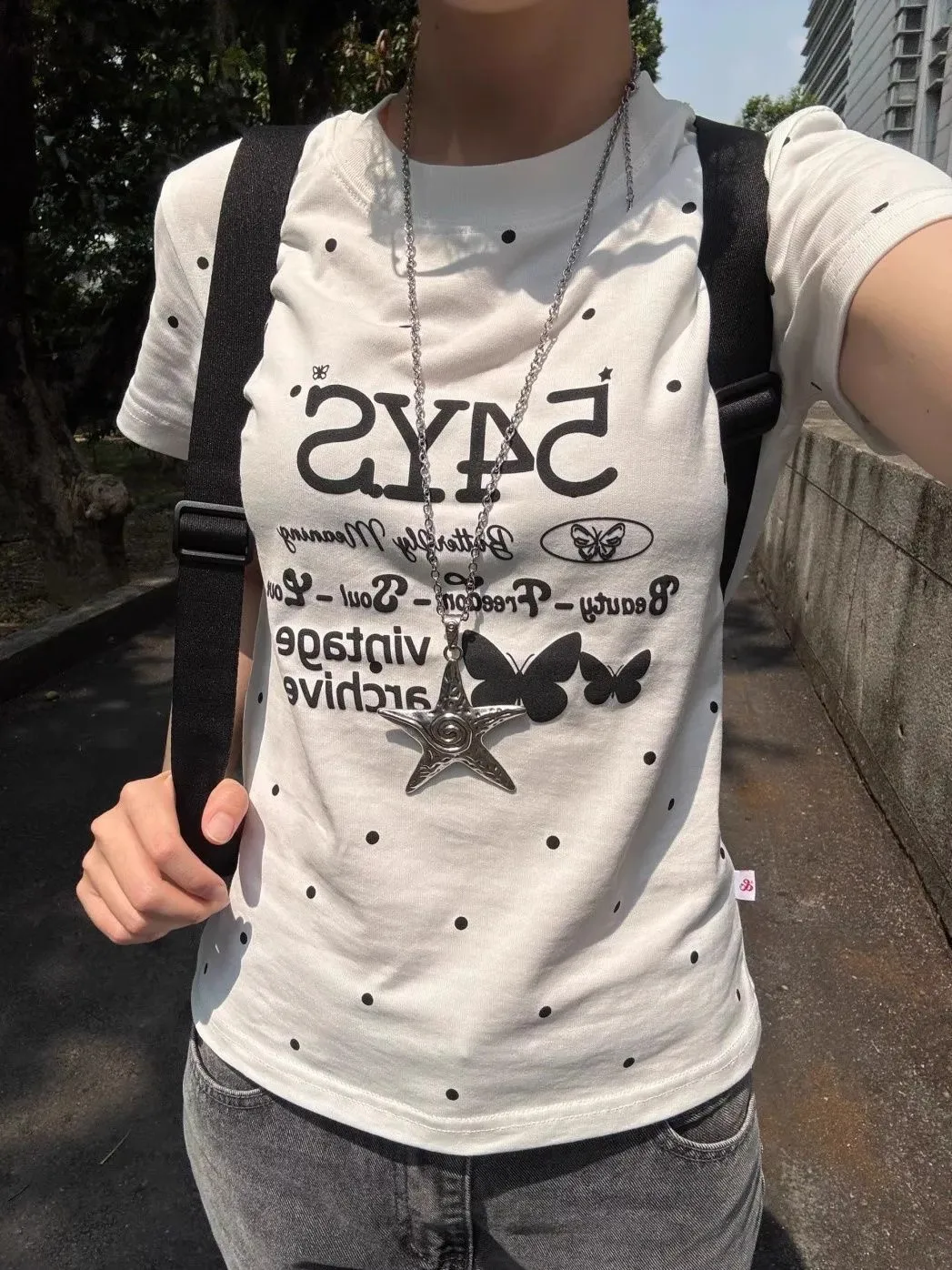 Slim Fit Polka Dot … - image