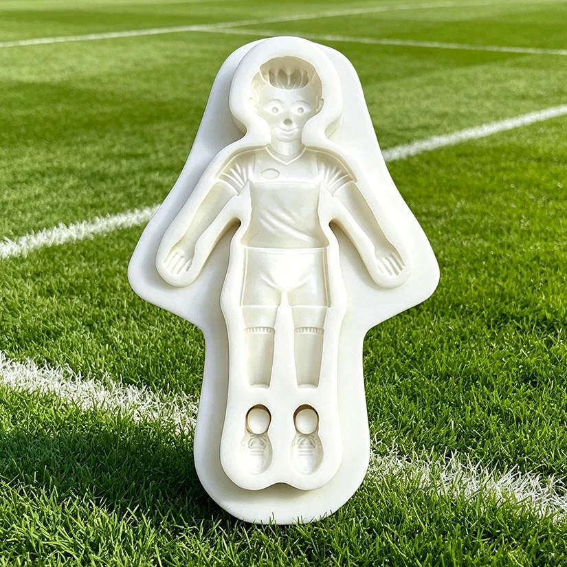 Fußballspieler-Stiefel Silikon-Zuckergussform Cupcake-Backform Fondant-Kuchendekorationswerkzeuge – Detail 4