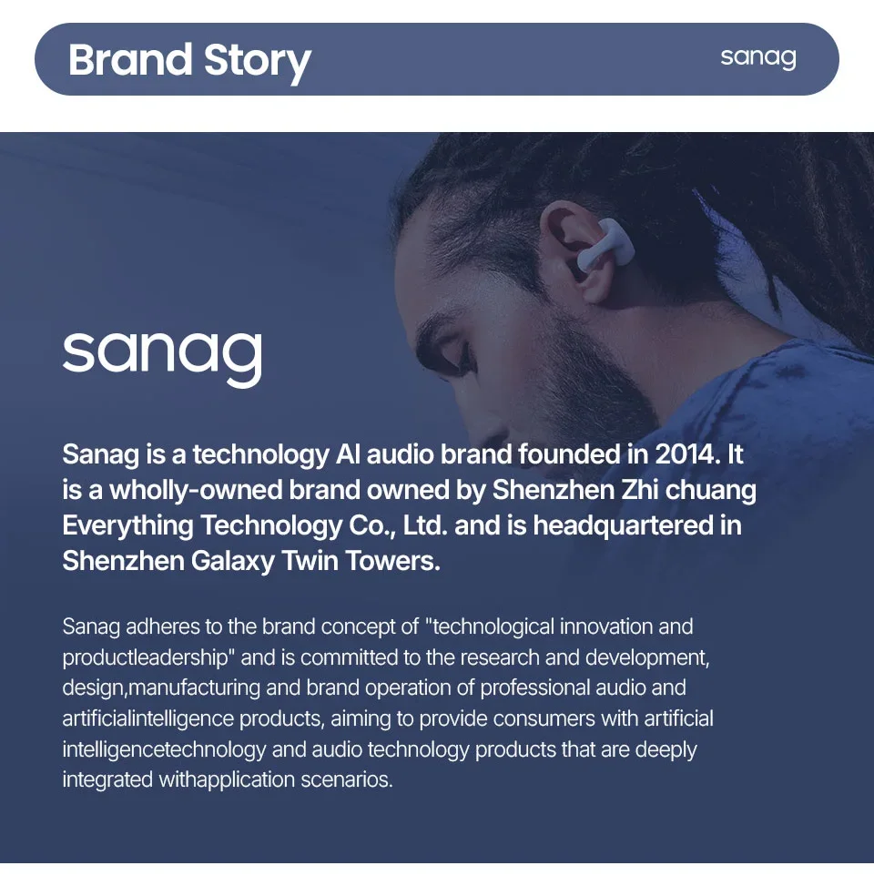Sanag B33S Knochenleitung Bluetooth-Kopfhörer Open Ear IPX8 Schwimmkopfhörer Wahl 32 GB Speicher Wireless Headset MP3-Ohrhörer – Detail 18