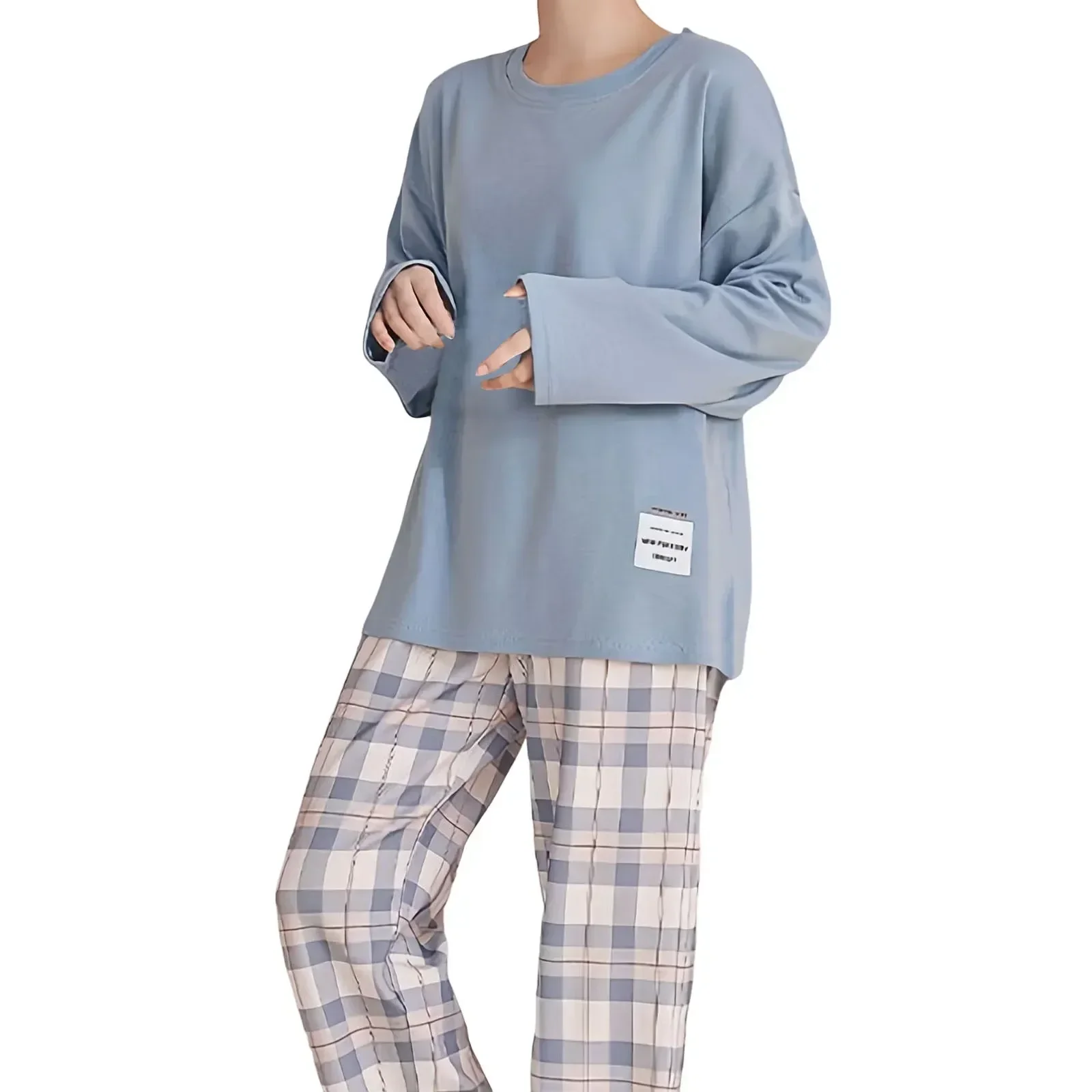 Home Loungewear Piece 2 For Plus Women Women's Size Nightgowns Autumn Cotton Sleepwear Suit Set Pajamas Soft Winter Casual