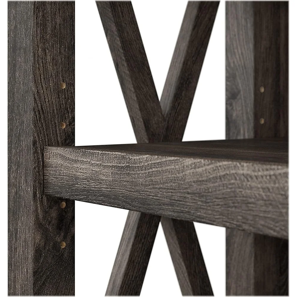 Tall Bookshelf Set of 2 with 5 Shelves Adjustable Sturdy Display Storage Office Living Room Library Study Room Easy Assembly