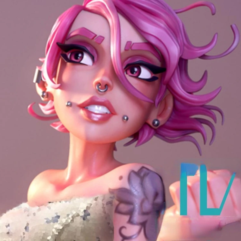 90 mm, Maßstab 1:24, bezauberndes, avantgardistisches, trendiges Mädchen, DIY-Szene, Kunstharzfigur, Modellbausatz, unmontierte, unbemalte Statuetten, Spielzeug