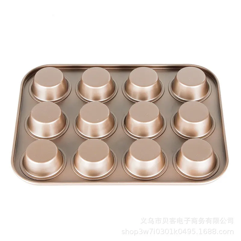 DIY Cake Baking Tools Steel Cupcake Mold Egg Tart Baking Tray Muffin Cake Mould 25X19cm