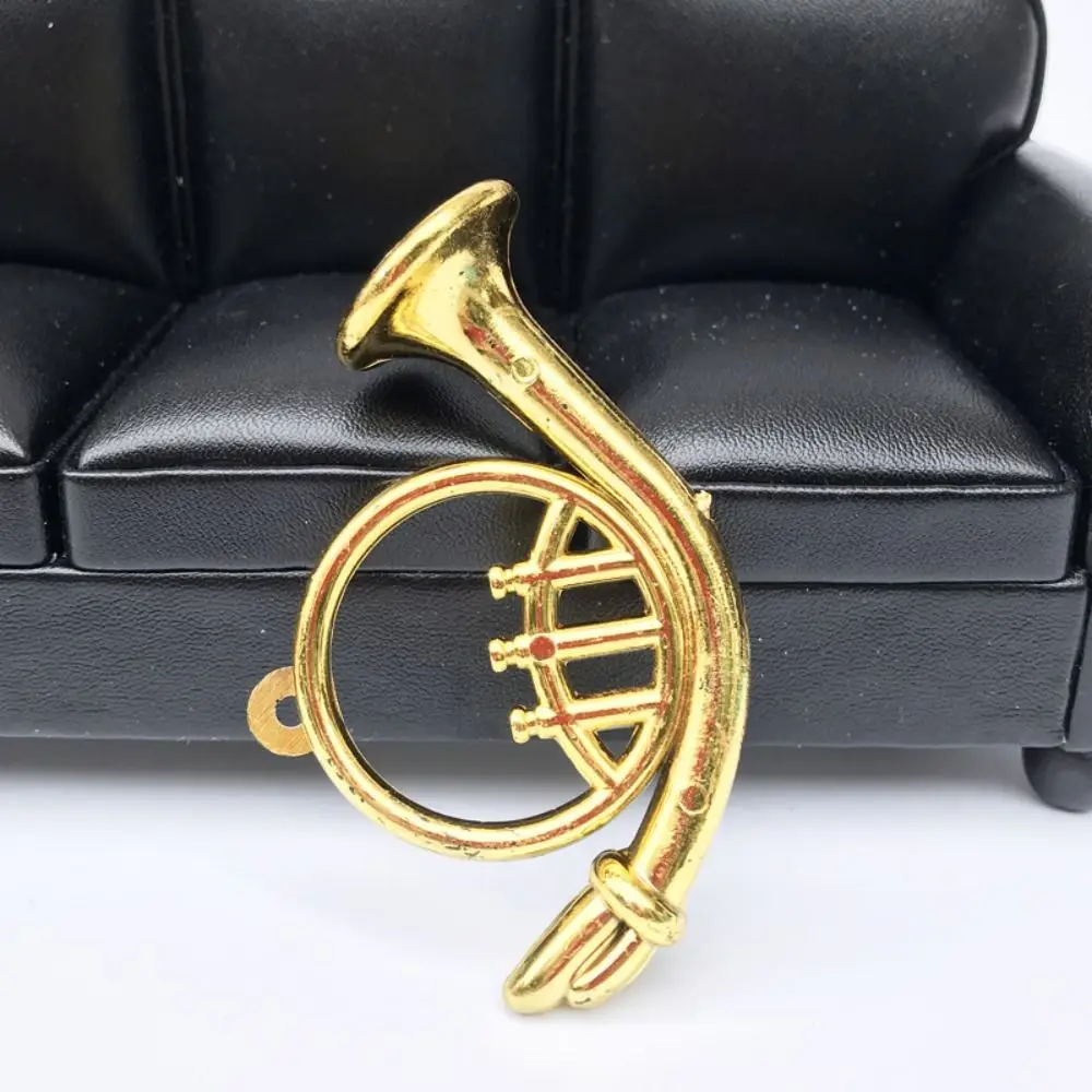 

Miniature Model Mini Golden Trumpet Saxophone Plastic Saxophone Plastic Gold Musical Instrument Portable Gold