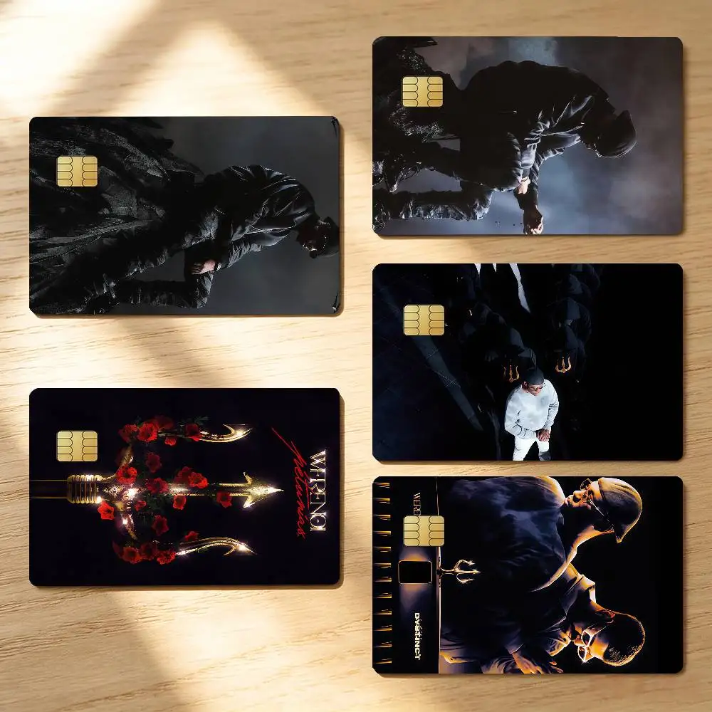 Singer W-Werenoi Diamant Noir Credit Skin Cover Card Stickers 4PCS Film Bus Pass Front Decoration Bank Debit Waterproof