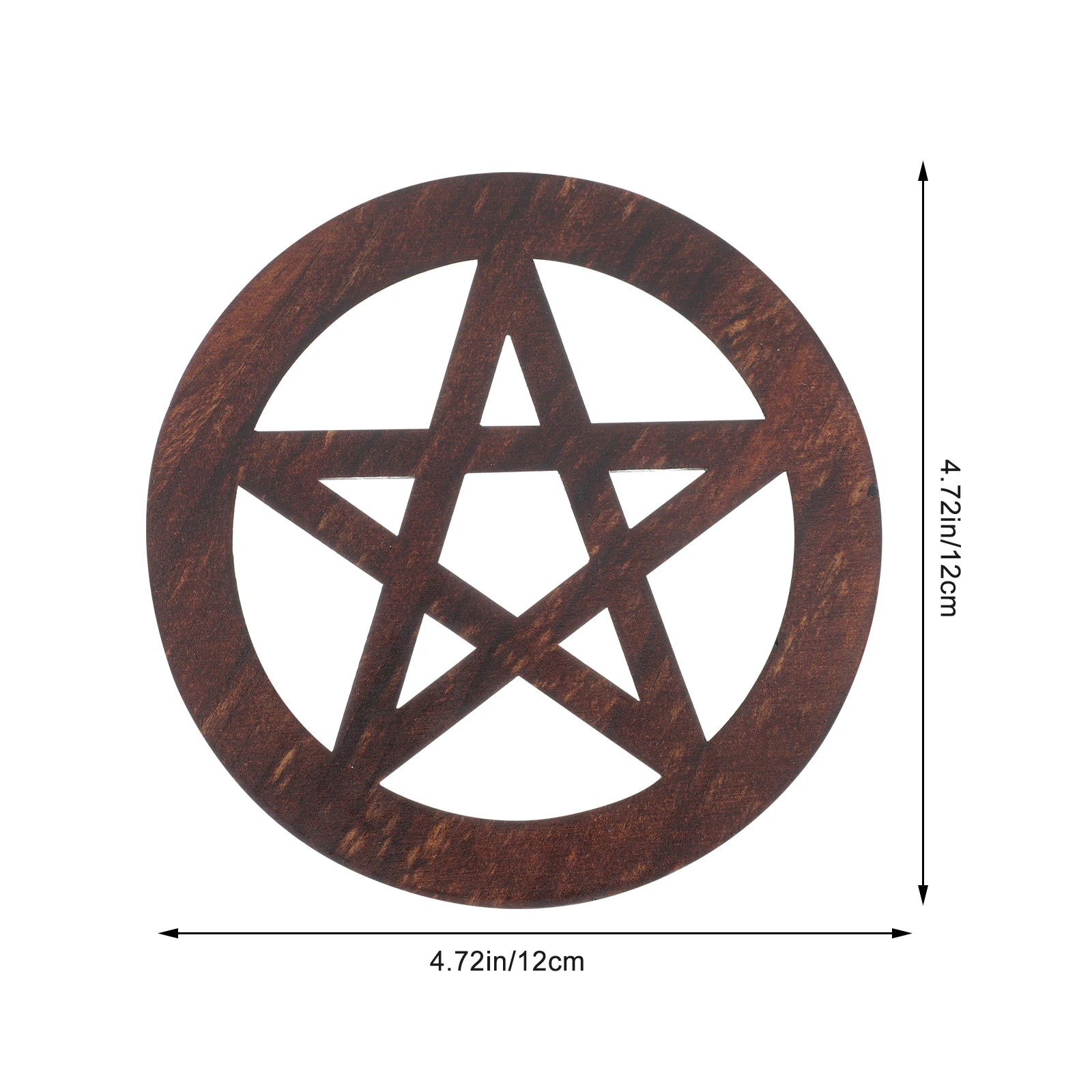 Placa de Altar Pentagrama de Madeira Ideal para Yoga, Mindfulness, Purificação, Centro Espiritual, Decoração de Adoração em Casa, Decorações de Altar