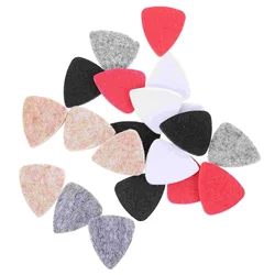 20 Pcs Guitar Felt Picks Practical Plectrum Ukulele Electric Component Professional Replacement