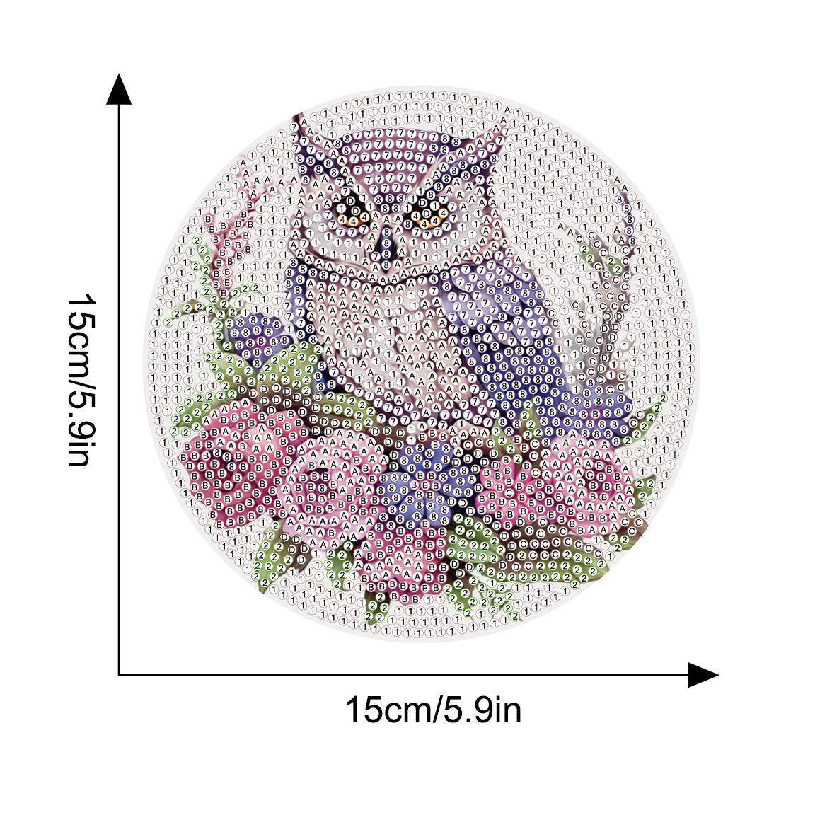 3 stuks Diamond Art schilderij placemat kit, kleurrijke uil diamant ronde placemats ambachtelijke placemats tafel keuken voor Home Decor Gift