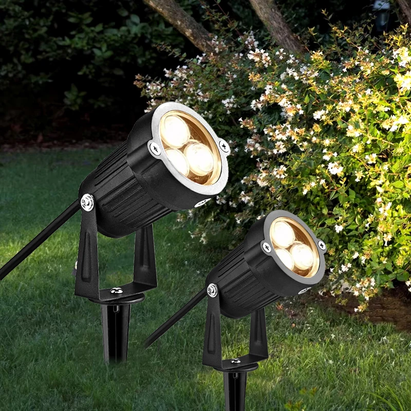 LED Garden Light Outdoor Waterproof LED Lawn Light 220V 110V 3W 6W Bulb with Landscape Tip LED Road Lighting Fixture IP65