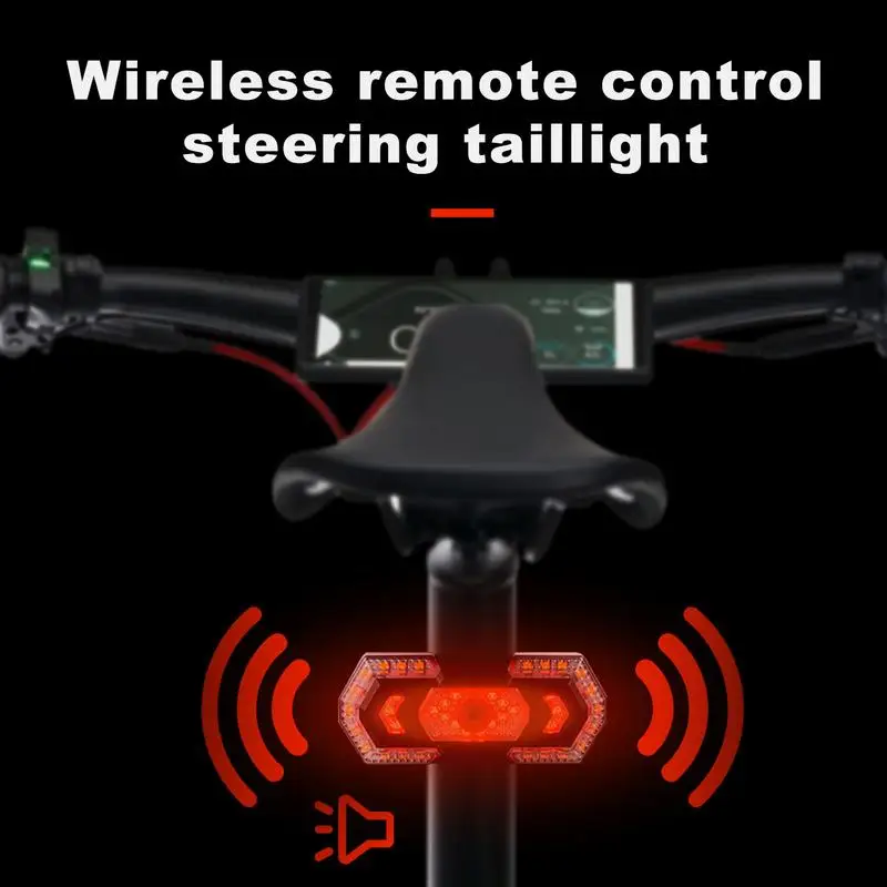 Fanale posteriore per bici fanale posteriore per bici con indicatori di direzione remoti senza fili a distanza luci 5 modalità impermeabili si adattano a qualsiasi sicurezza della bicicletta da strada