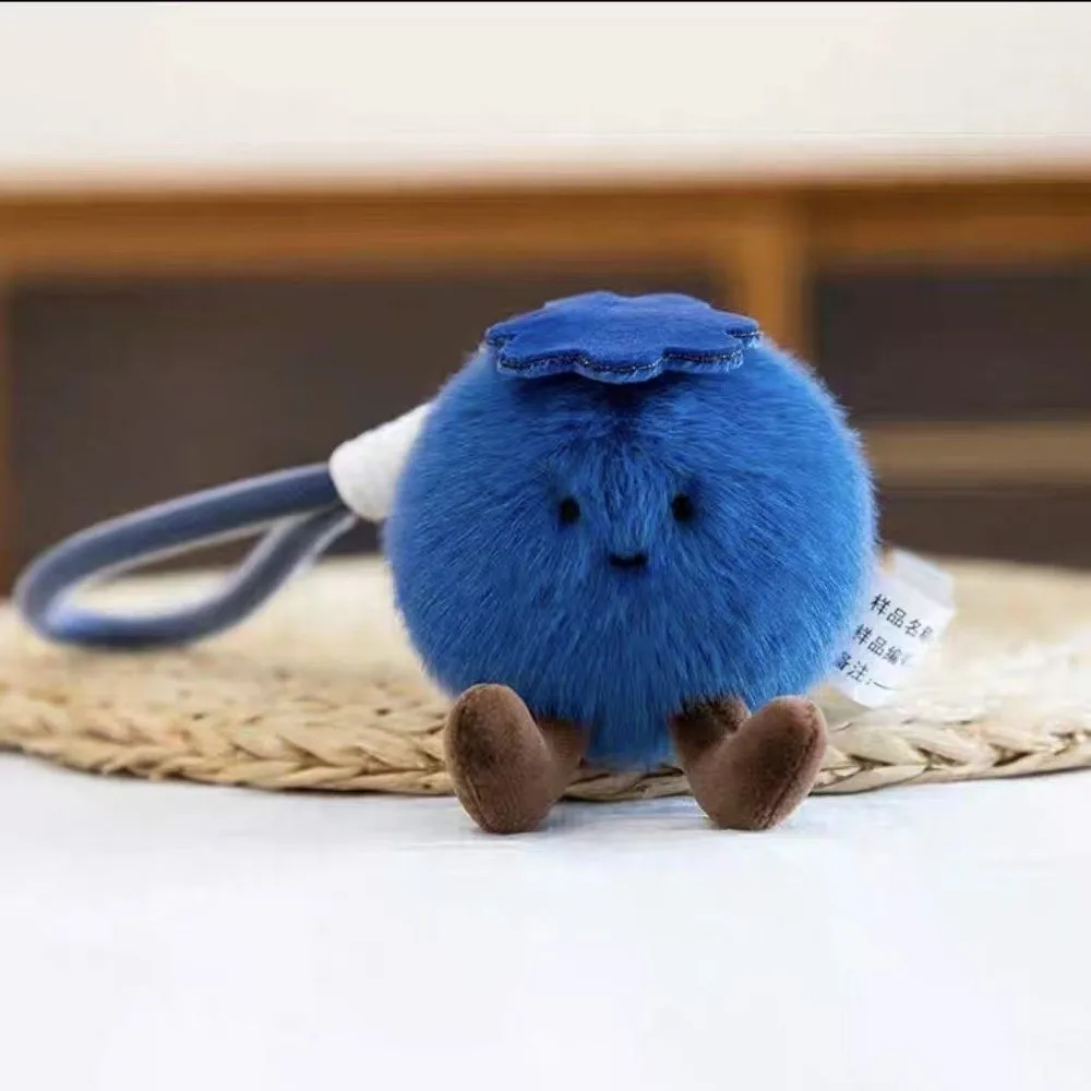 Simulation Blueberry Blueberry Plush Doll Pendant Soft PP Cotton Blueberry Plush Keychain Lovely Cute Blueberry Plush Bag Charm