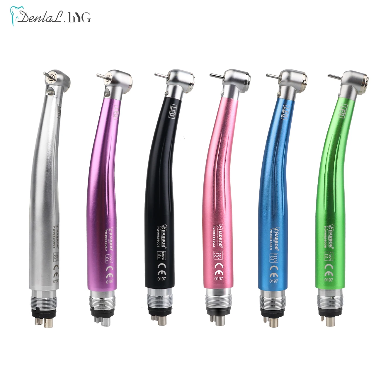 LED High-Speed handpiece with Light 2 Hole 4 Hole Water Spray Dental Ceramics Bearing Turbine Rotor