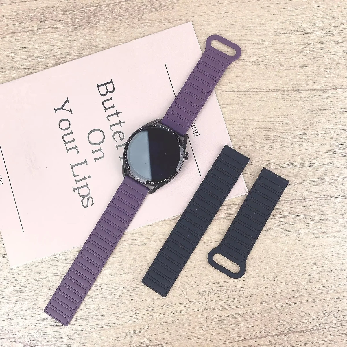 Ремешок с магнитной петлей для Samsung Galaxy watch 7 FE 6/5 pro/4/Classic, водонепроницаемый силиконовый браслет 20 мм 22 мм, ремешок huawei GT 3-4-5