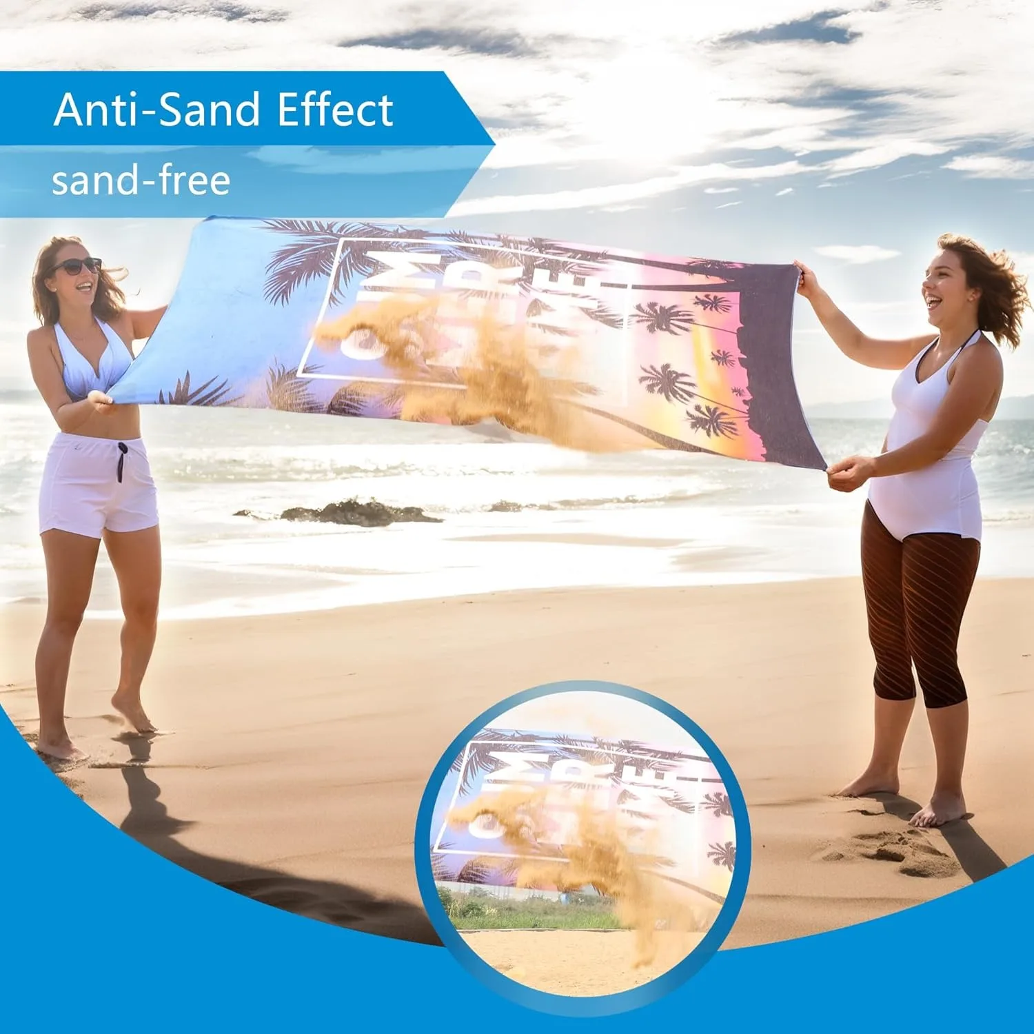 1PC Summer time pattern Beach Towel for Family stuffs friends Gifts Quick-Dry Sand free For Bath Yoga Beach Camping Swimming GYM
