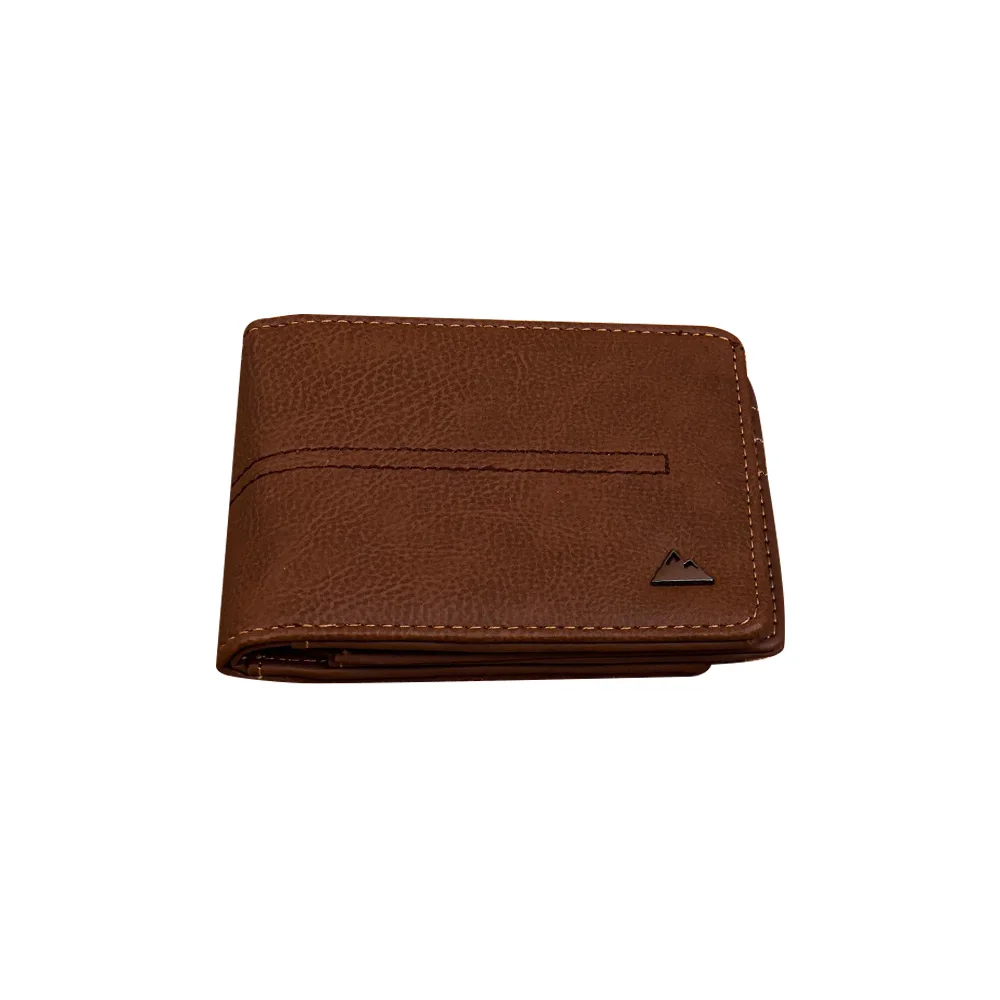 Dompet pendek kulit asli pria klasik dompet Fashion tempat kartu saku koin pria kecil dompet tempat kartu kualitas sederhana