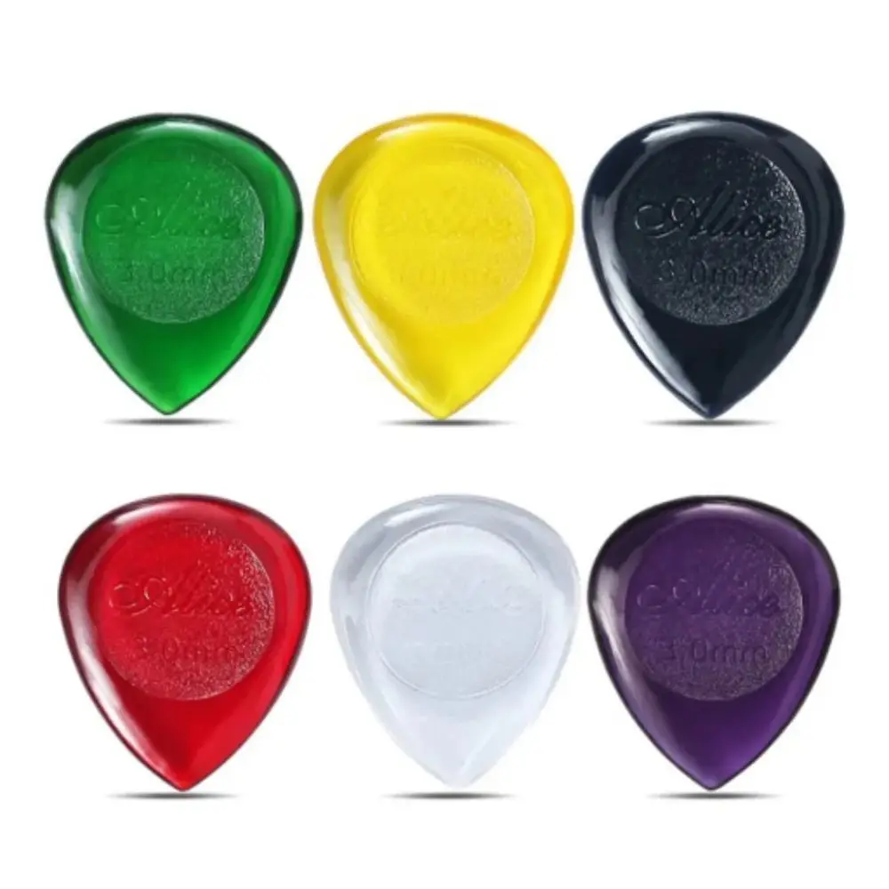 10pcs Random Color Guitar Picks ABS Celluloid Acoustic Guitar Picks Plectrums Thickness Droplet Shaped Guitar Pick