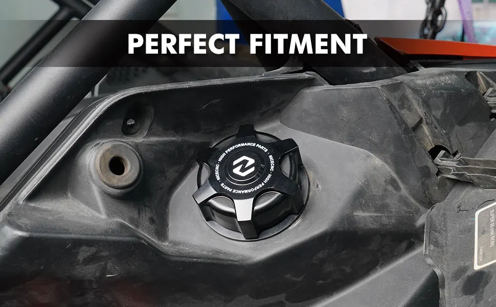 NICECNC Für Can-Am Maverick X3 MAX R Turbo DPS 2017-2024 Tankdeckel aus Aluminiumlegierung, auslaufsicher, UTV-Zubehör – Detail 3