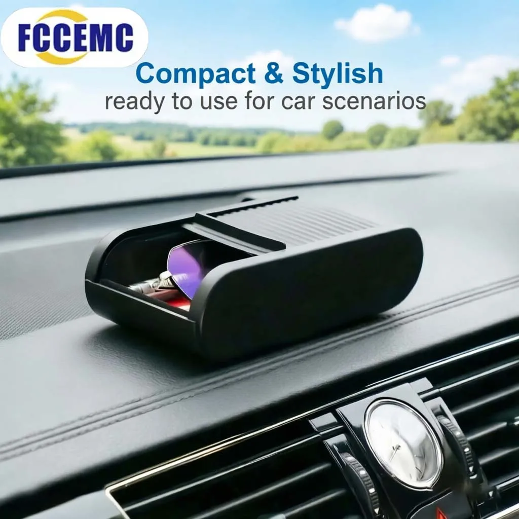 Pull-Out Car Dashboard Storage Box Self-Adhesive Organizer For Glasses Keys Coins Cards Small Items Auto Interior Accessories