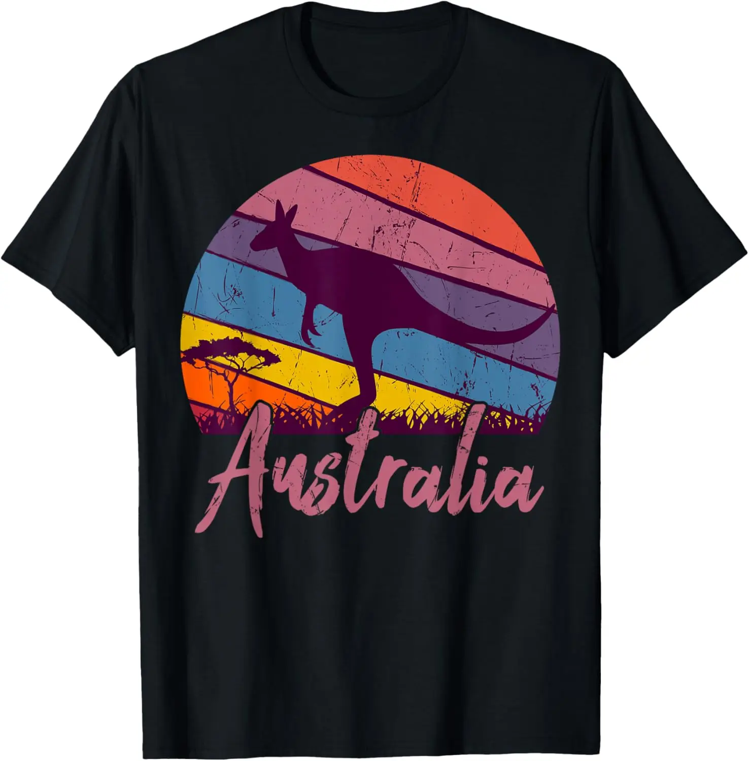 Camiseta Retro turística de recuerdo australiano australiano canguro australiano personalizable para Hombre y Mujer Ropa de manga corta para Hombre