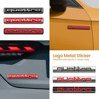 3D Metal QUATTRO Emblem Car Decoration Sticker Auto Accessories For Audi sline TT Q2 Q3 Q5 Q7 Q8 A3 A4 A5 A6 A7 R8 B5 B6 B7 B8