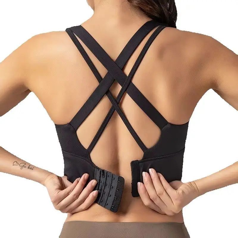 Yoga Bra Nylon Top Women Sports Bra Gym Fitness Breathable Elastic Bralette Adjustable Buckle Women's Bra 6 Sizes