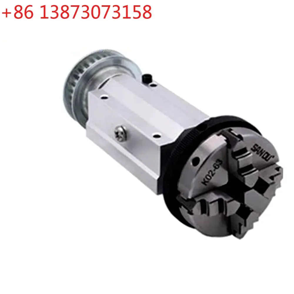 Miniature lathe woodworking bead machine 63 four-jaw chuck spindle assembly through hole 65 small 50 three-jaw rotary chuck