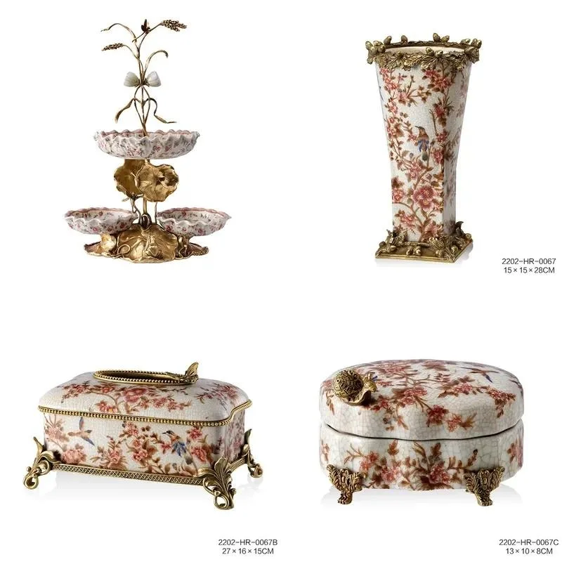 Ceramic Disposable Crafts Home Decoration Carving Interior Festival Silver Plate Gifts Elegant Design Villa Hotel Deluxe 3rd