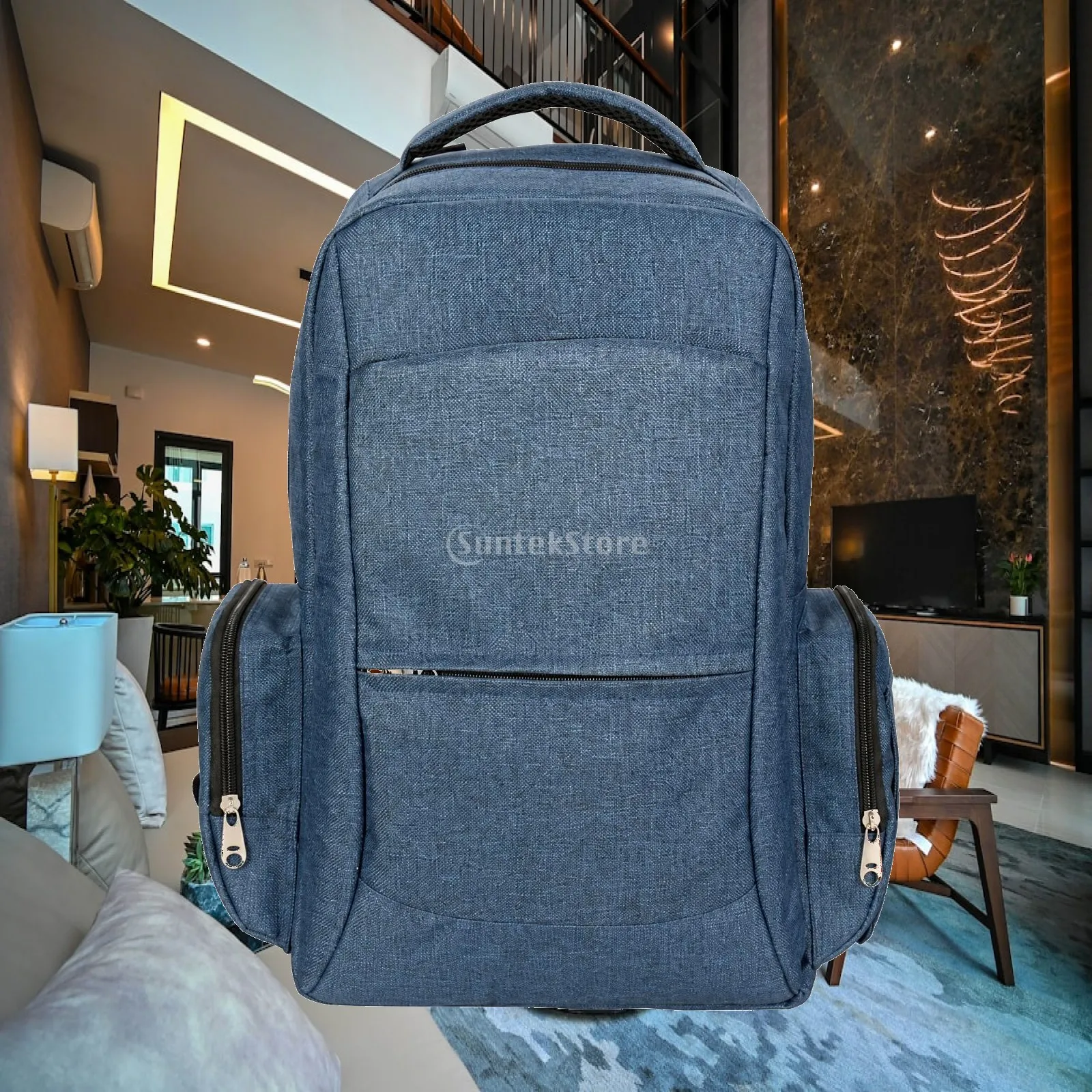 Large Capacity Mother Travel Tote for Baby Essentials Oxford Cloth Diaper Backpack with USB Charging Port
