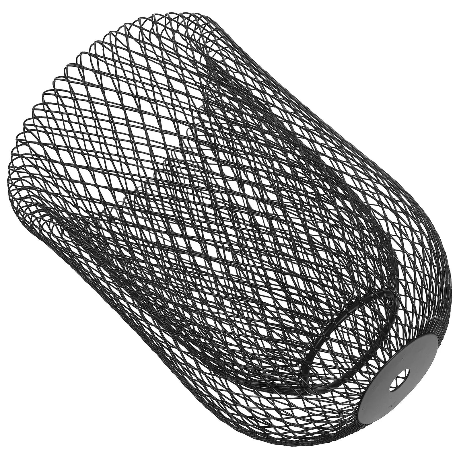 

Vintage Double Layer Iron Wire Mesh Lampshade Industrial Light Bulb Cage Cover for Pendant Lighting Black Pendant Lampshade