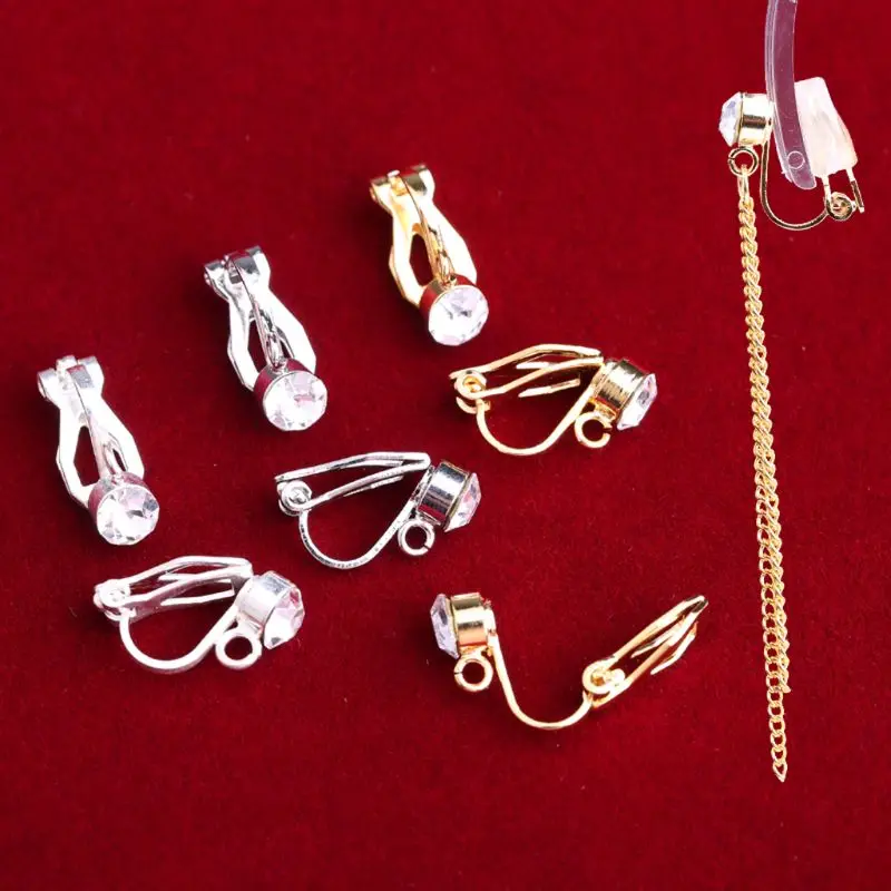 20Pcs Clip-on Earring Converter with Easy Open Loop No Pierce Ear Jewelry Making Dropshipping