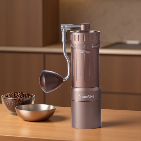 NineAM M1/Pro Manual Coffee Grinder 2024 Newly Upgraded 48MM Stainless Steel Cone Burr Suitable for Espresso Kitchen Tools