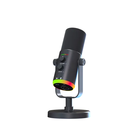 YU7 USB Streaming Microphone RGB Noise Reduction Gain Control Echo Adjustment Mute Switch XLR/USB-C Plug & Play for Gaming Live