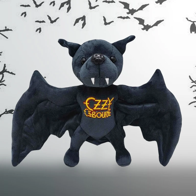 New 25cm Funny Ozzy Osbourne Bat Plush Toy Game Animation Surrounding High-Quality  Children Birthday Gift All Saints' Day Gift