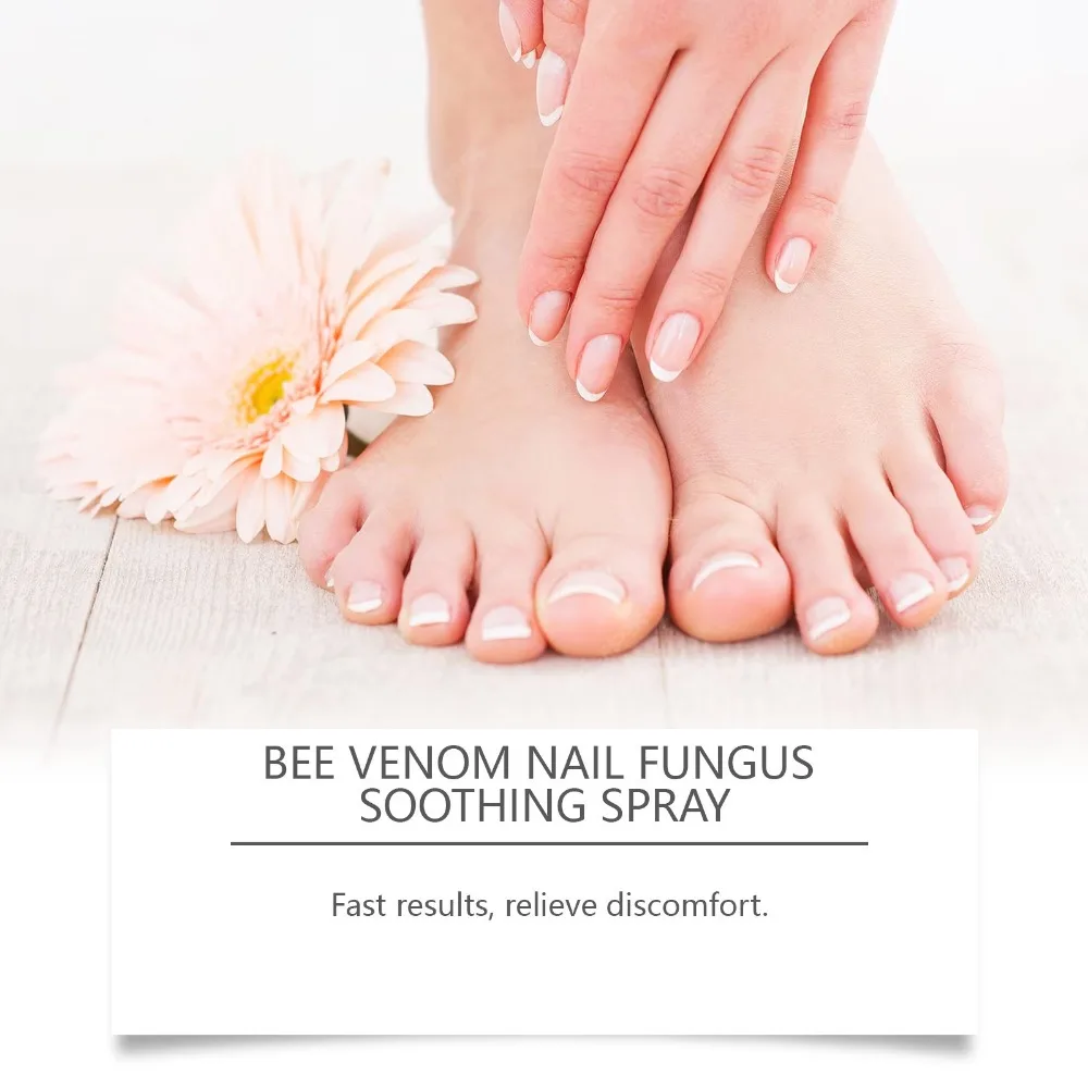 Bee Venom Nail Beruhigendes Spray – Nagelwachstumsspray Bee Venom Nagelbehandlungsspray Nagelreinigungsspray für Hand Fuß Nail Art Tool