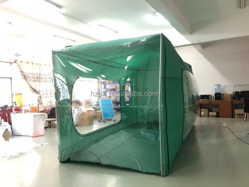 Inflatable Green Portable Car Garage Tent Cover Weather Resistant Parking Shelter for Outdoor Vehicle Storage