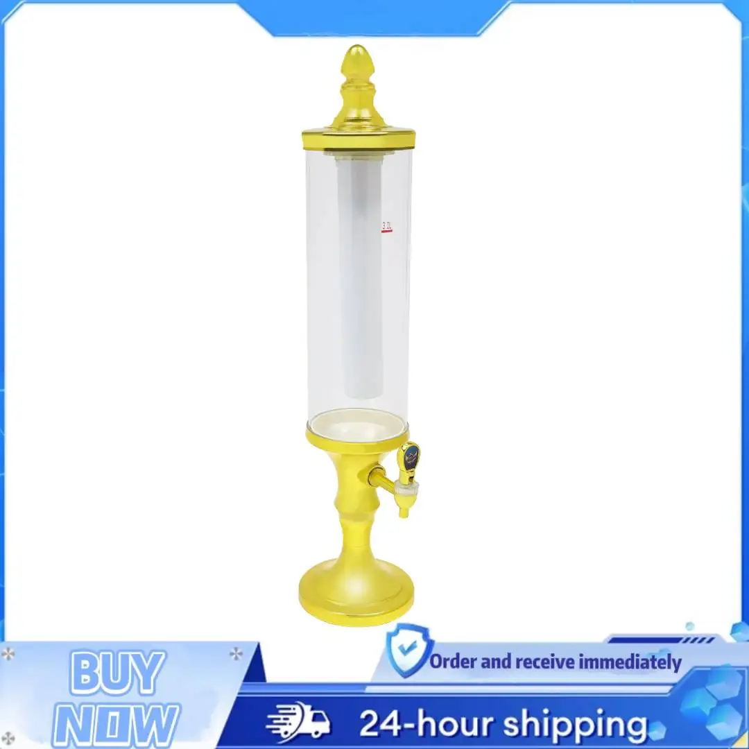 

Диспенсер для пивных башен с трубкой для льда и подсветкой. Диспенсер для напитков Margarita Mimosa Tower объемом 3 л с краном, замораживающая трубка. Сохраняет напитки в холод.