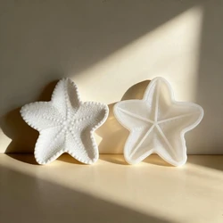 Starfish Shape Gypsum Storage Tray Silicone Mold Shell Conch Cement Plaster Display Dish Plate Storage Jar Container Molds